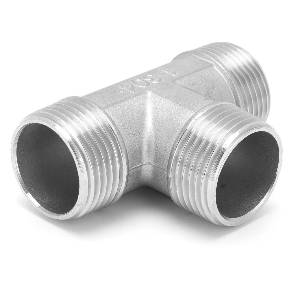 T Shaped Connector G1in Male Thread Stainless Steel Tee Adapter Hardware Pipe Fittings
