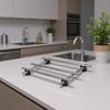 Silver Stainless Steel Trivets Non-Slip Feet Baking Pans Holder Insulation Pads  Living Room