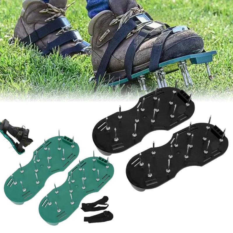Ecofriendly Garden Planting Shoes With Plastic Material For Lawn Aeration And Gardening
