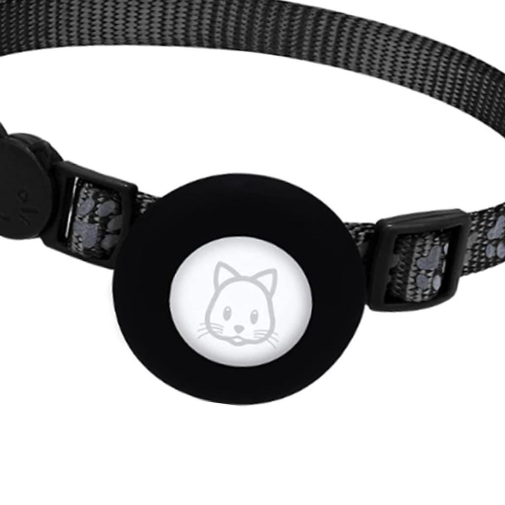 Ошейник для кошки с локатором, предотвращающий потерю, светоотражающий ошейник для кошки с GPS, с безопасной застежкой и колокольчиком для маленького питомца