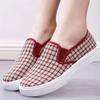 Повседневная тканевая обувь 2024 года, новые универсальные простые женские туфли в клетку на плоской подошве, удобные вулканизированные туфли Zapatos Mujer