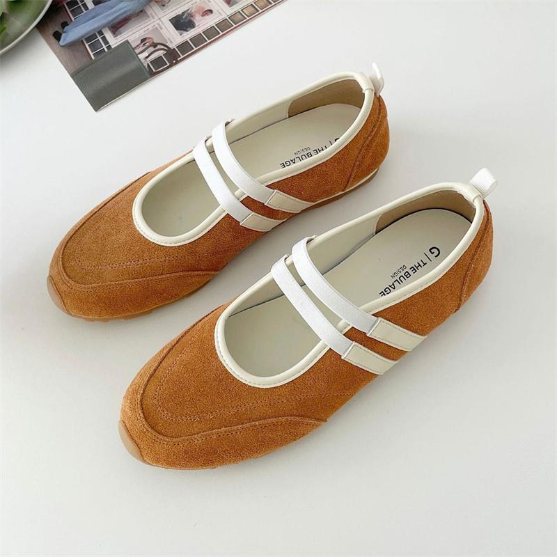 IPPEUM Балетки Квартиры Круглый Носок 2025 Новые Красные Туфли Балерины Женские