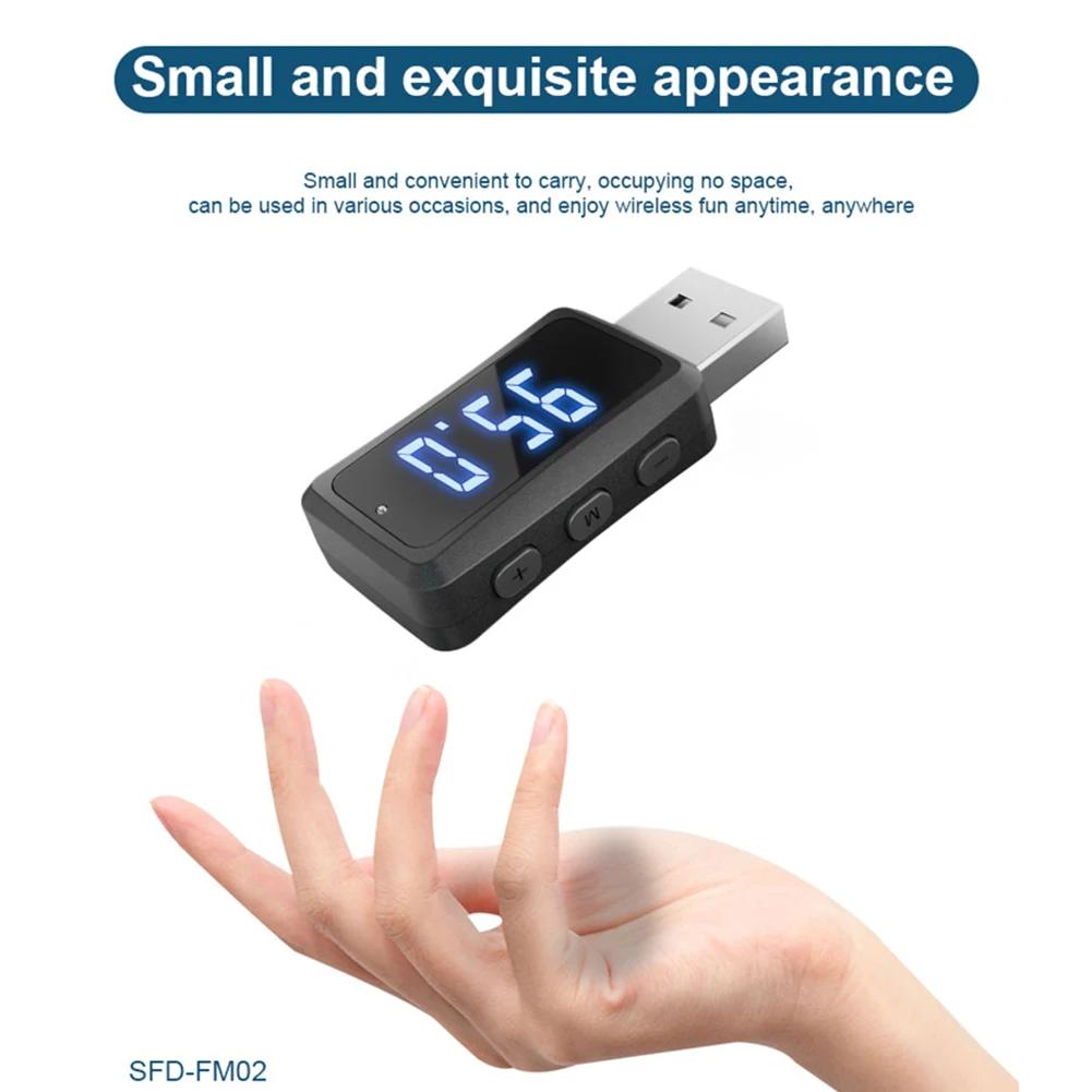 FM02 Mini USB Power Car Kit Handsfree Call USB Wireless Receiver Transmitter Dongle Bluetooth-Compatible Auto Accessories