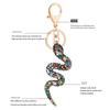 Mixed Color Snake Lucky Pendant Sparkle Zodiac Snake Year Key Ring  Couple