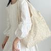 Japanese and Korean Mesh Flower Shoulder Bag Large Capacity Armpit Bag Summer Student Canvas Bag