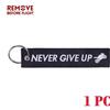 Remove Before Flight Keychain Never Give Up Letter Motor Key Rings Fashion Jewelry
