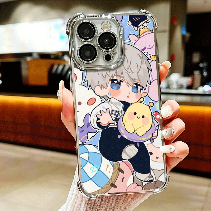 Любовь И Глубокий Космос Милый Мягкий Чехол Для Телефона Для iPhone 15 16 17 Air 14 Pro Max 16E Plus 13 12 Mini Покрытие Противоударный Fundas