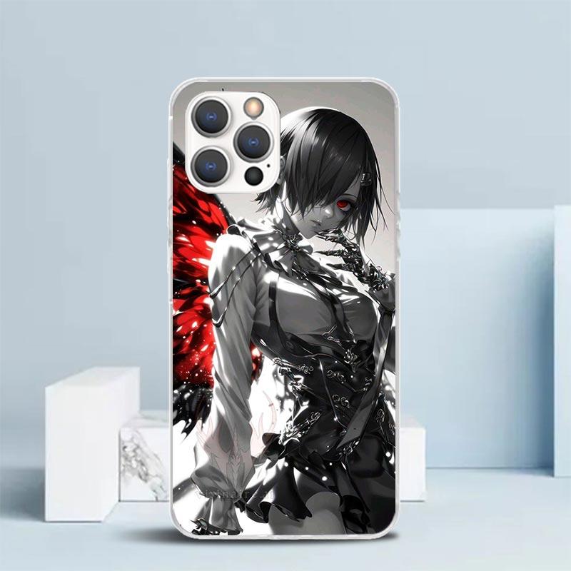 G-Ghoul Токио Тоука Кирисима Мягкий чехол для iPhone 16 17 Air 15 14 Pro Max 16E Чехол для телефона 13 Mini 12 11 7 SE 8 Рисунок Fi