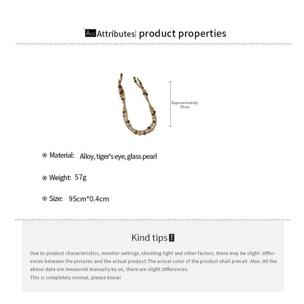 Искусственный стеклянный камень Тигровый глаз Ожерелье Круглая цепочка Чокер Новые ювелирные аксессуары для женщин