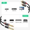 SHULIANCABLE к RCA 2 x TS к двойному RCA Стерео Аудио Соединение Совместимо с AV Домашним Аудио и Усилителями 1/4" Кабель, 6.35мм Кабель, Ресиверами,