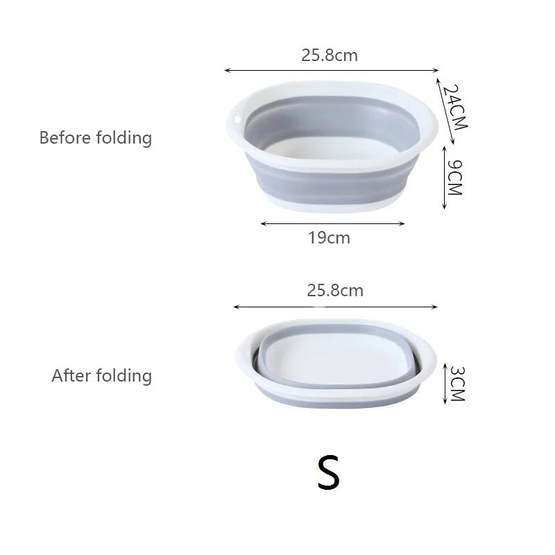 Multi-purpose Folding Wash Basin Portable Laundry Tub Hanging Bathroom Sink Travel Hiking Picnic Cleaning Tool Bathroom Products