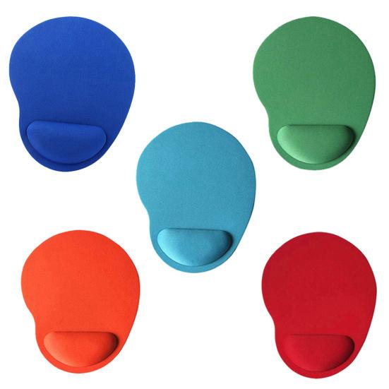 Противоскользящий комфортный однотонный коврик для игровой мыши для домашнего офиса с поддержкой запястий