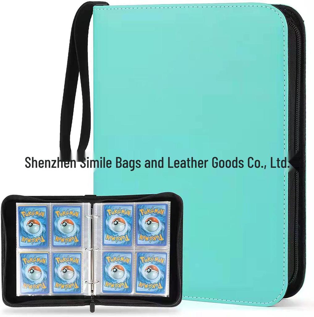 Четырехкарманный ПУ на молнии альбом для карточек Pokémon - Альбом для коллекции карточек
