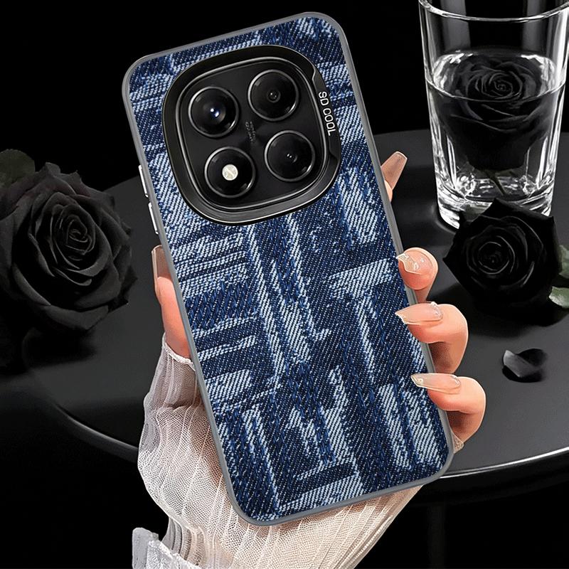 Мягкий чехол для телефона с ретро-узором под джинсу для Xiaomi Redmi Note 13 14 15 Pro Plus 12S 12 11S 11 11T 10S 10, противоударная задняя крышка