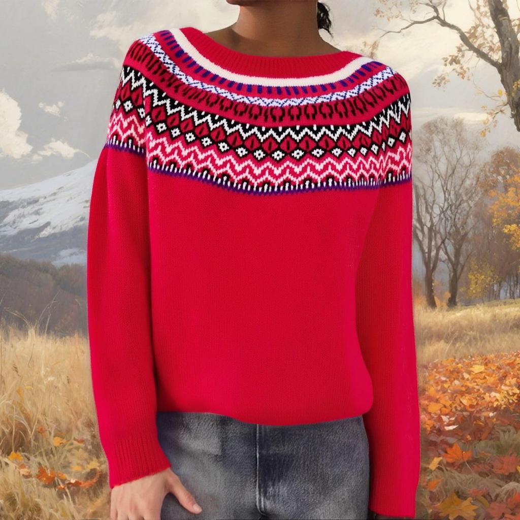 Женский модный свитер, круглый вырез, свободный пуловер, трикотажный свитер с длинными рукавами