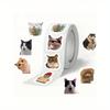 500 Sheets/Roll Of Cat Expression Roll Stickers, Can Be Used For Decorating Handbags, Envelope Sealing Stickers