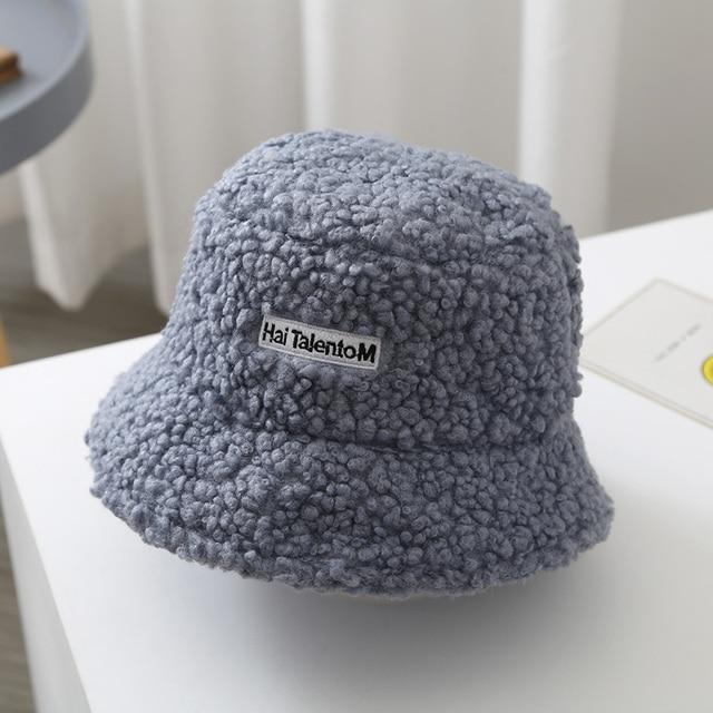 Панама из искусственного меха ягненка, зимние теплые бархатные шапки Тедди для женщин, женские утолщенные Панамы Боб, уличная шляпа в рыбацком стиле, кепки