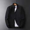 Осенняя мужская тонкая однотонная деловая повседневная куртка с воротником-стойкой