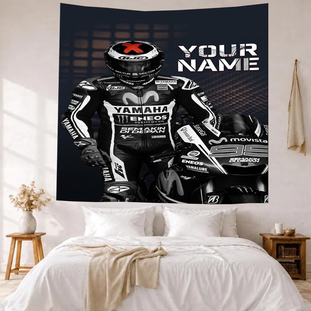 Jorge Lorenzo Custom Your Name Wall Decor Tapestry Art For Pet Memorial Birthdaywedding Party Backdrop Family Gift
