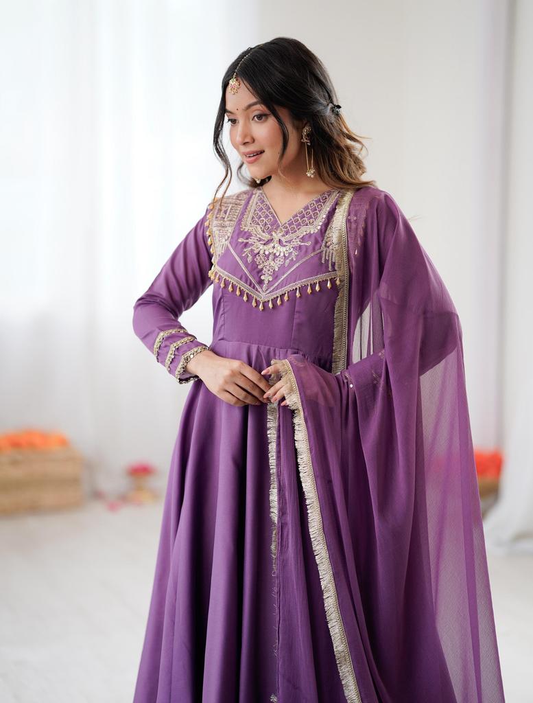 Long Anarkali Gown Salwar Suit Dress Women Bollywood Ethnic Wear Kurta Pant Dupatta Set