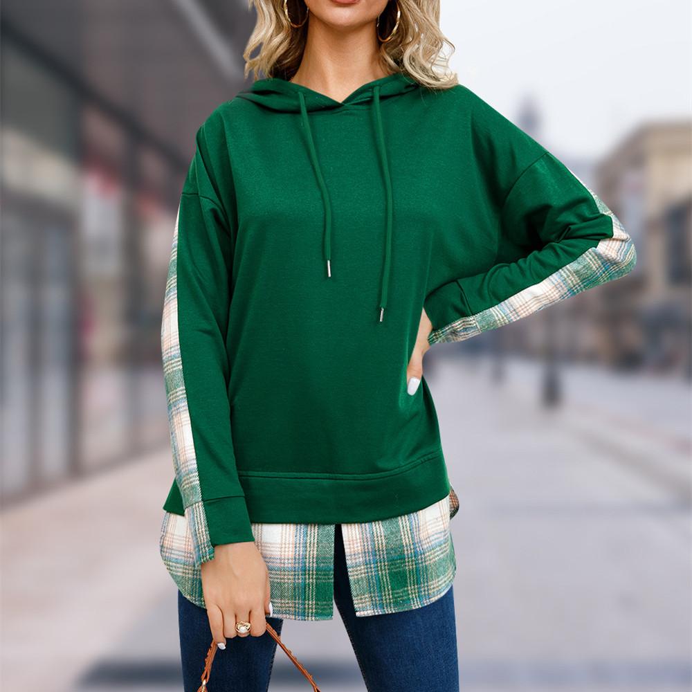 GMXIA Женские модные повседневные однотонные худи и свитшоты с капюшоном и длинными рукавами с принтом