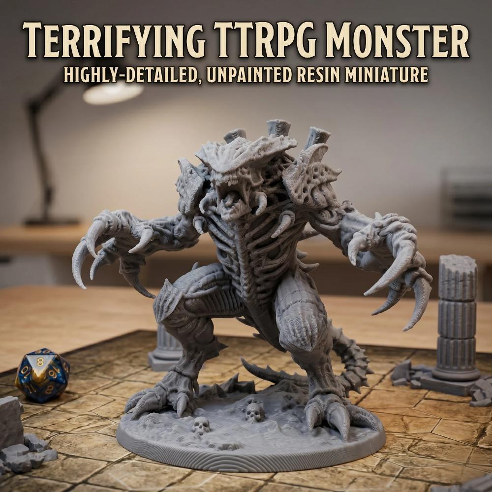 Миниатюра монстра-тирана Чужого DD, стиль TTRPG, Фигурка для настольной варгейм-игры, Коллекционная скульптура, Украшение для домашнего стола