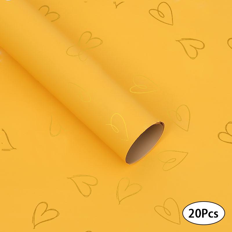 20 листов цветочной упаковки, водонепроницаемая подарочная упаковочная бумага, пластиковая бумага с принтом любви