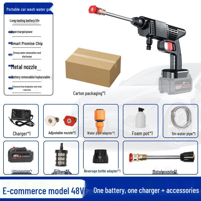 Портативный беспроводной пистолет-распылитель высокого давления для автомойки