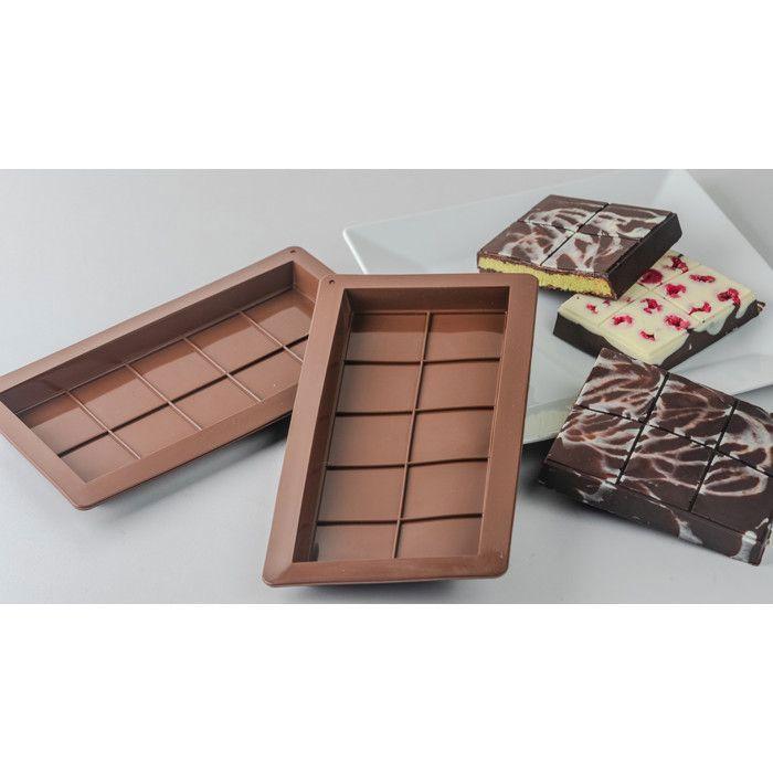 ZECOOK Dubai Chocolate Tablet Mold, Franui - 2PCS - BPA-Free Silicone Mold - Non-Stick