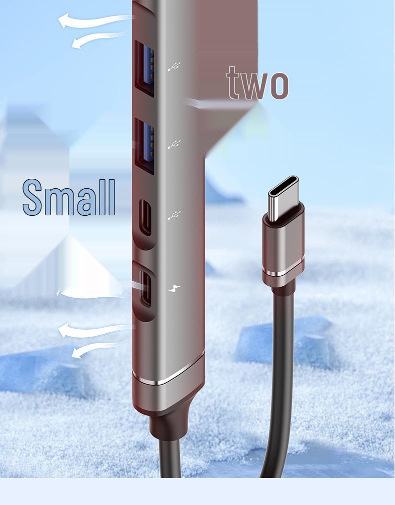 Многофункциональная док-станция расширения Type-C: USB 3.0 хаб для мыши, клавиатуры, U-диска и OTG-конвертации.