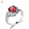 Dazzling Zirconia Women Rings Romantic Pear Red Stone Engage Wedding Ring Valentines Gift For Lover Fashion Jewelry