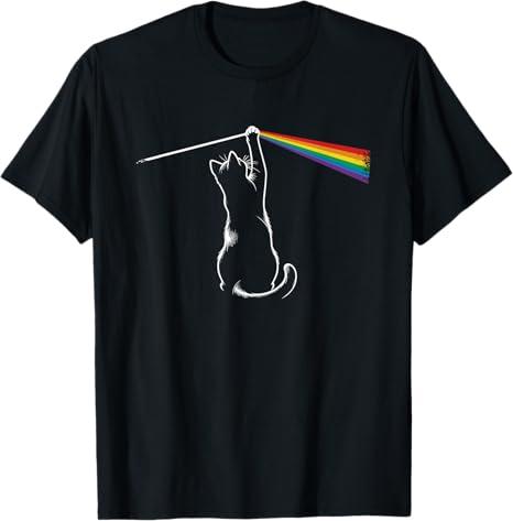 Funny Physics Cat Graphic T Shirt What Cats Really Think Cat Meme Design Short-sleeved Tee Aesthetic Casual Top for Men & Women