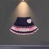 European & American Style Pink Pleated Denim Skirt for Women - Petite, Lightly Mature Summer Fashion