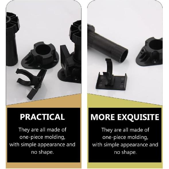 Cabilock 20pcs Cabinet Toe Kick Clips, Pvc Furniture Plinth Clips for Home Kitchen Furniture Table