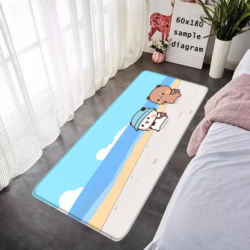 Door Mats Interior Foot Rug Welcome Floor Mat for Entryway Cute BuBu DuDu Bear Hallway Carpet Kitchen Rugs Fluffy Home Decor