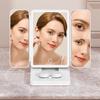 Трехкратное зеркало для макияжа с средством для очистки контактных линз, 2-кратное/3-кратное увеличительное перезаряжаемое 3-цветное светодиодное регулируемое косметическое зеркало, портативное дорожное женское зеркало с подсветкой