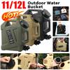 12L Outdoor Water Bucket Large-Capacity Portable Camping Water Bag Container with Faucet Driving Water Tank for Picnic Hiking