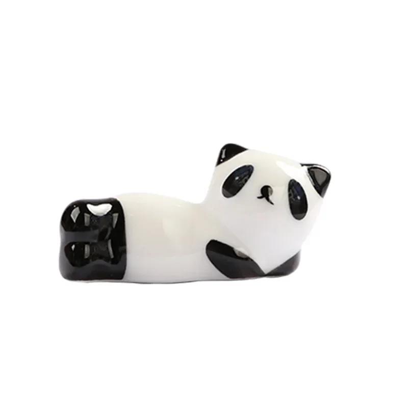 8pcs/set Creative Cartoon Panda Ceramic Chopsticks Holder Stand Chinese Chopstick Rack Home Decor Kitchen Gadget and Accessories