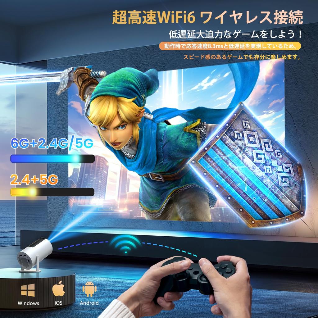 Маленький проектор выпущен в ноябре Яркость плюс вращение автоматическая трапеция 6 мгновенное подключение 16000LM Потолочная проекция Bluetooth большой