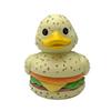 Hamburger Duck Figurine Resin Burger Duck Statue Novelty Desktop Duck Sculpture for Home Office Shelf Table Decoration
