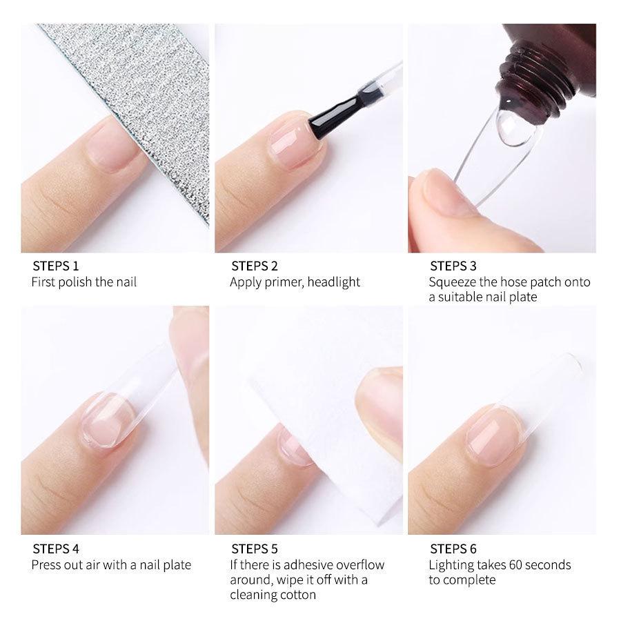 Профессиональный салонный клей для наращивания ногтей, твердый клей для нейл-арта, клей в тюбике для накладных ногтей, акрила и типсов