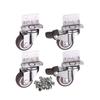 4Pcs Furniture Casters Wheels Mute Soft Rubber Swivel Caster for Baby Cart Crib Bed Casters Household Accessory
