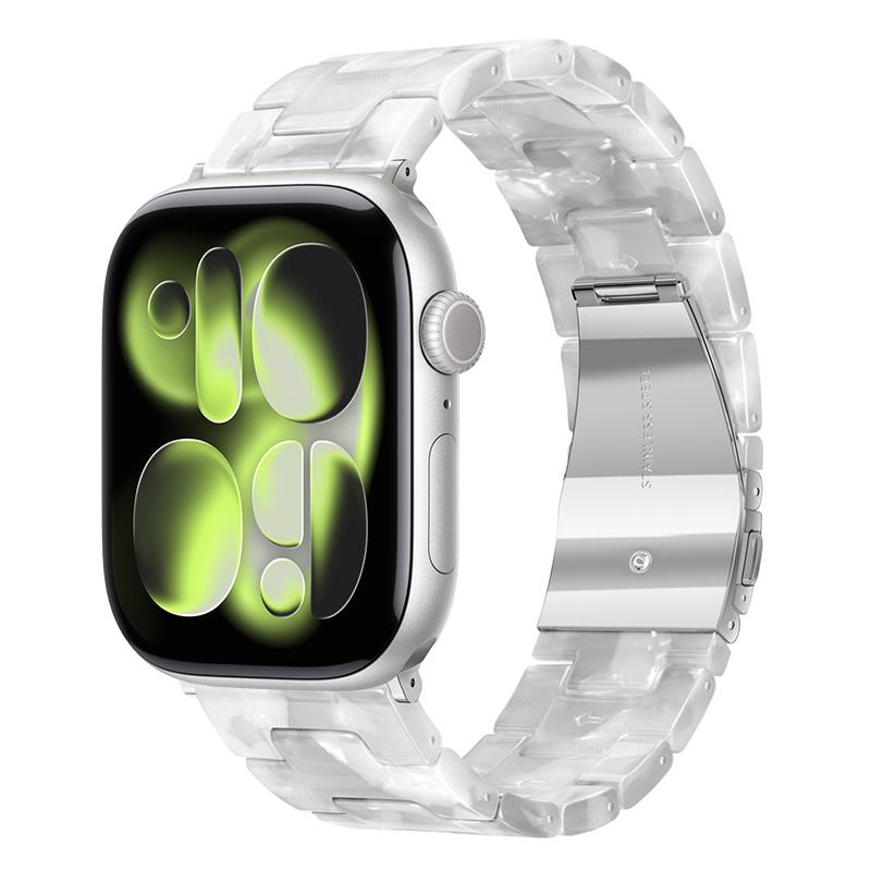 Роскошный полимерный ремешок для Apple Watch Ultra 3 2 49 мм 11 10 42 мм 46 мм Звеньевой браслет Iwatch Серии 9 7 8 6 5 SE3 45 мм 41 мм 40 мм 44 мм