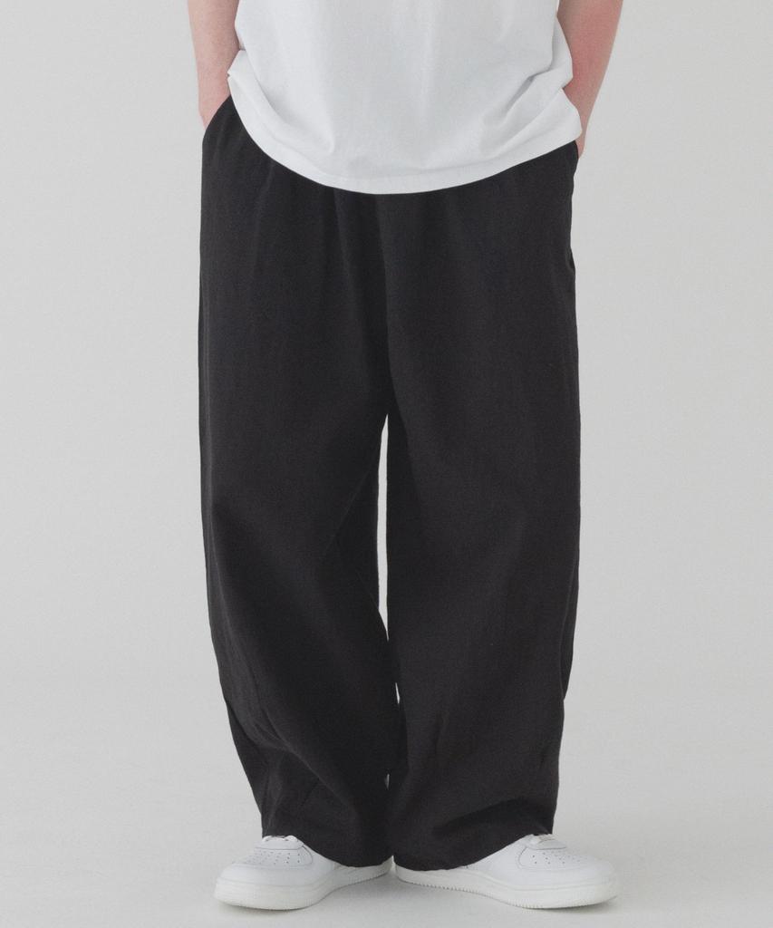 PIANER Comfortable Linen Balloon Pants (Black)