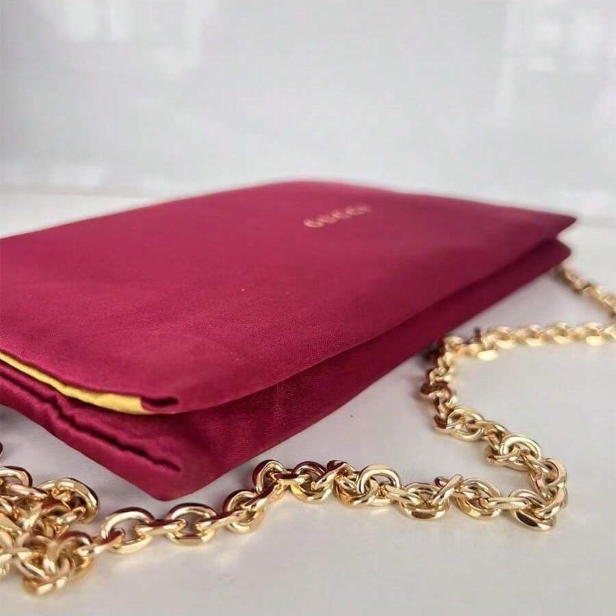 Классическая красная косметичка с цепочкой для женщин, ручная портативная сумка для туалетных принадлежностей, большая вместимость для косметики, идеально подходит для ежедневного использования GUCCI-ПОДАРОК-62