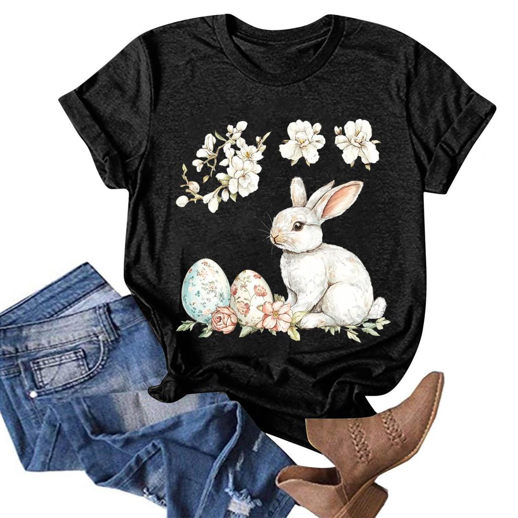 Женская модная повседневная футболка с круглым вырезом и принтом, пуловер с короткими рукавами, топ