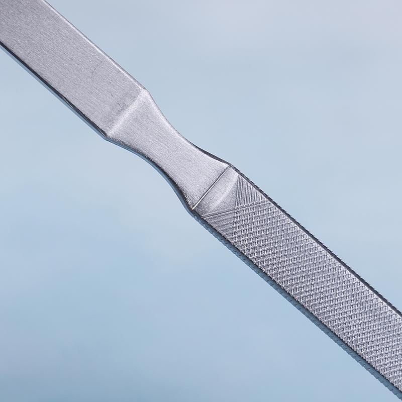 Металлическая пилка из нержавеющей стали для дизайна ногтей, двухсторонний инструмент для педикюра и маникюра