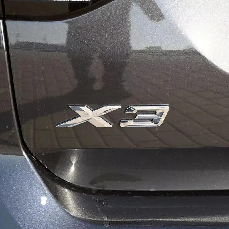 3D ABS Black Chrome Car Rear Trunk Letter Emblem Badge X1 X2 X3 X4 X5 X6 X7 for BMW E70 E53 F15 G05, Styling Stickers Decal