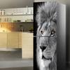 Крутые наклейки на холодильник с изображением льва, дверная крышка холодильника, самоклеящаяся кухонная виниловая пленка, декор, обои с изображением животных, фреска, декор для комнаты для мальчиков
