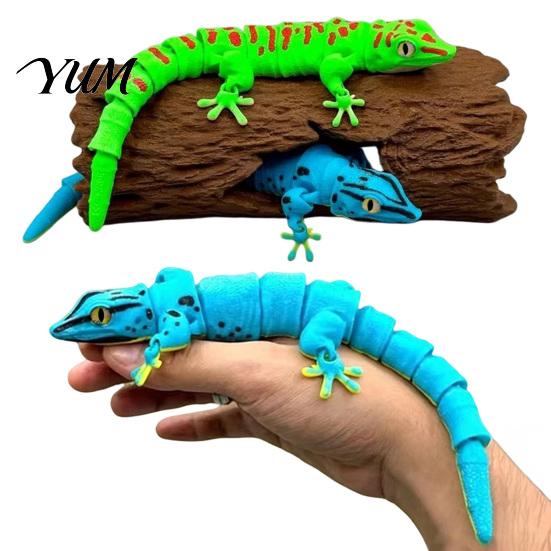 Leopard Gecko Figurine 3D Printed Figurine, Realistic Articulated Chameleon Fidget Toy, Decor Flexible Jointed Lizard Model, Animal Shape Desk